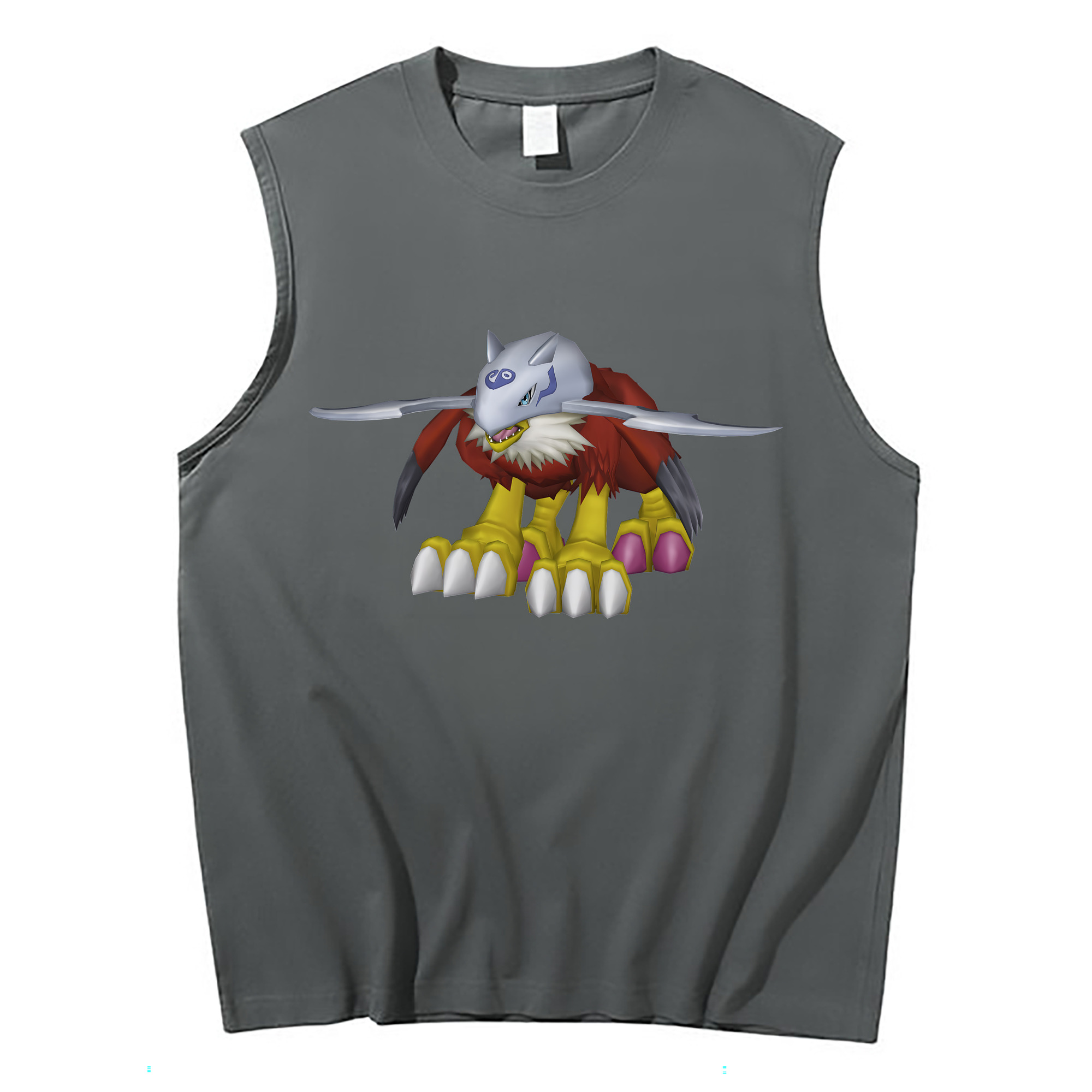 （画像用） Digimon デジタルモンスター/デジモン コットン100％タンクトップ（フロントプリント）